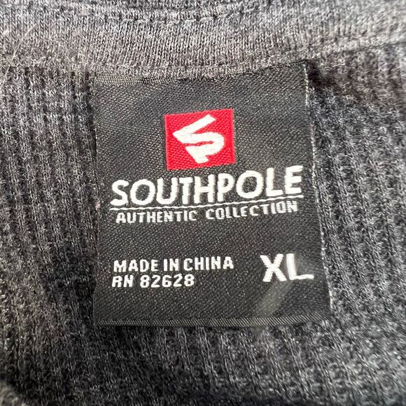 Southpole Top Women's XL Grey Maroon Crew Neck Pullover Sweatshirt Gorpcore - Picture 11 of 12